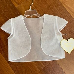 NWT Lauren Marie sheer shrug kids size 8 and 6x